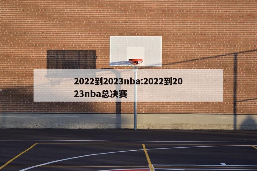 2022到2023nba:2022到2023nba总决赛